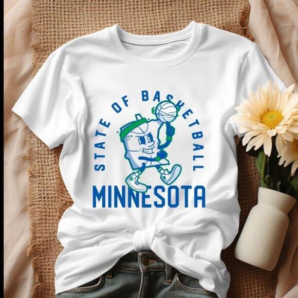 Other - State Of Basketball Minnesota Graphic T-Shirt Sports Pride Casual Fan Shirt